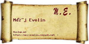 Máj Evelin névjegykártya