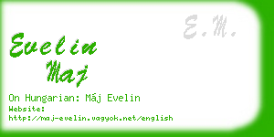 evelin maj business card